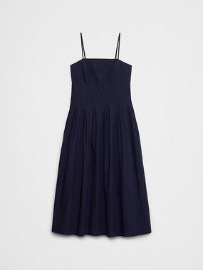 Banana Republic Navy Midi Dress Size 4 Petite